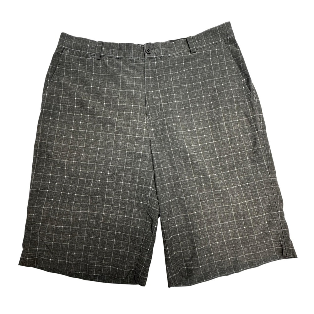 Nike Golf Shorts Mens 34 Black Dri-Fit Tour Performance Plaid Stretch Athletic